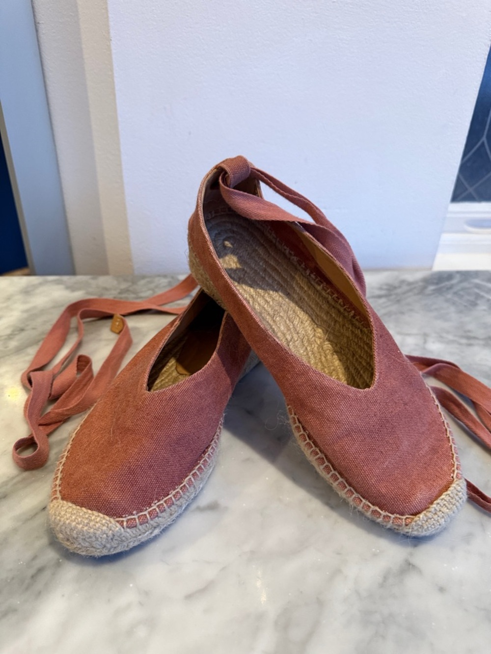 Castañer Dusty Rose Lace-Up Espadrilles